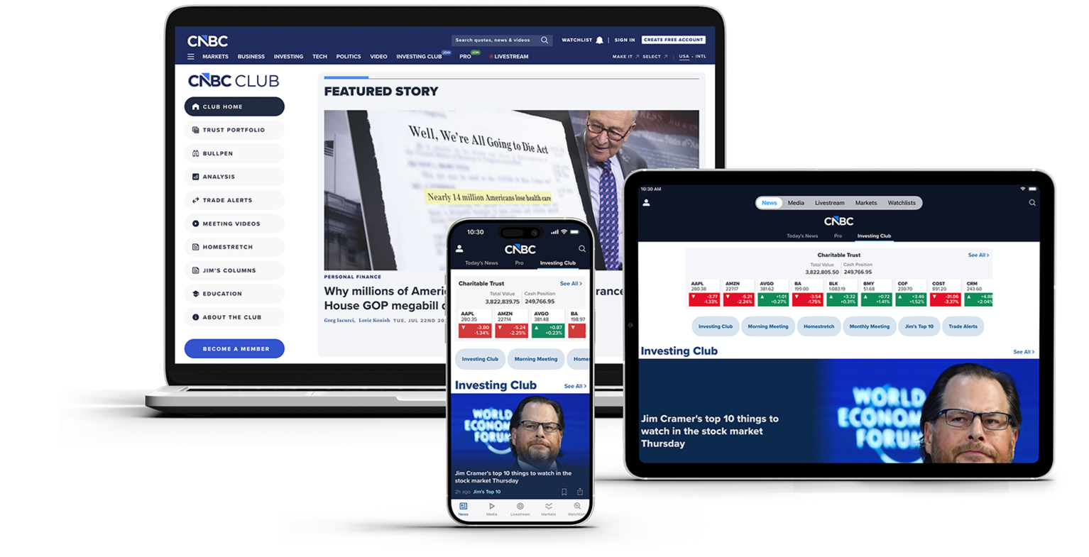 Join the CNBC Investing Club with Jim Cramer image