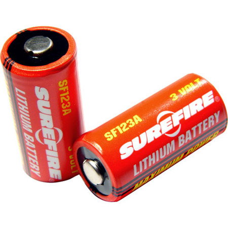 SureFire 3V 123A Lithium Battery, 2-Pack