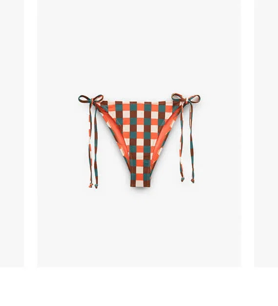 Bikini briefs printed with squares