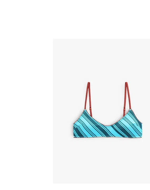 Striped bikini top
