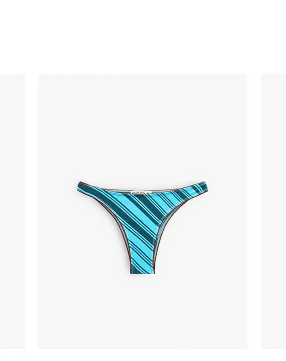 Striped bikini bottoms