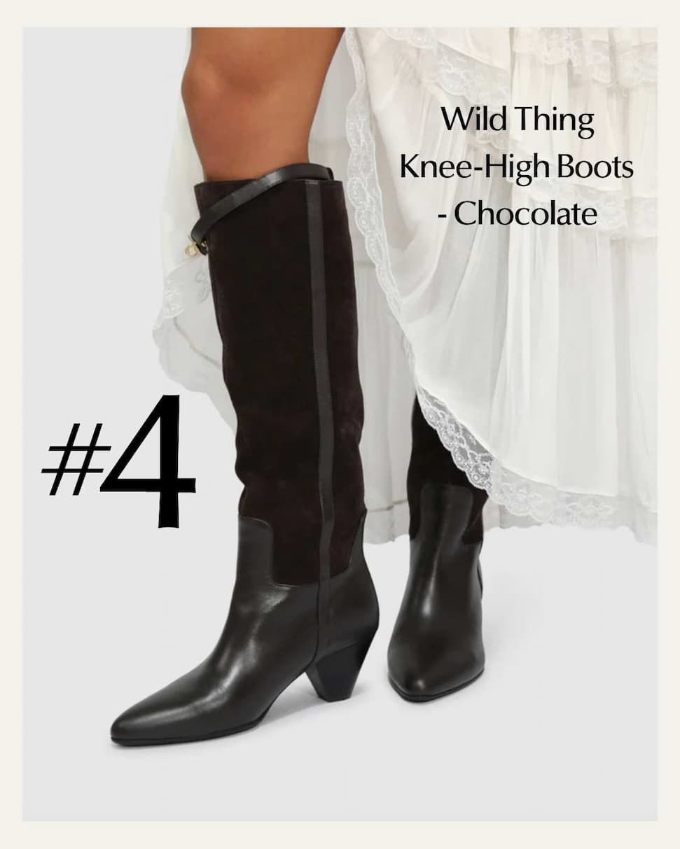 Wild Thing Knee-High Boots - Chocolate