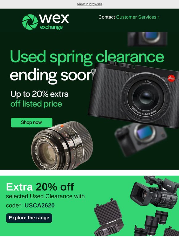 Final days for used gear savings ⌛📸