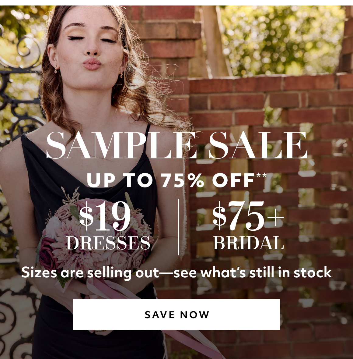 SAMPLE SALVE - sizes are selling out- see what's still in stock - save now