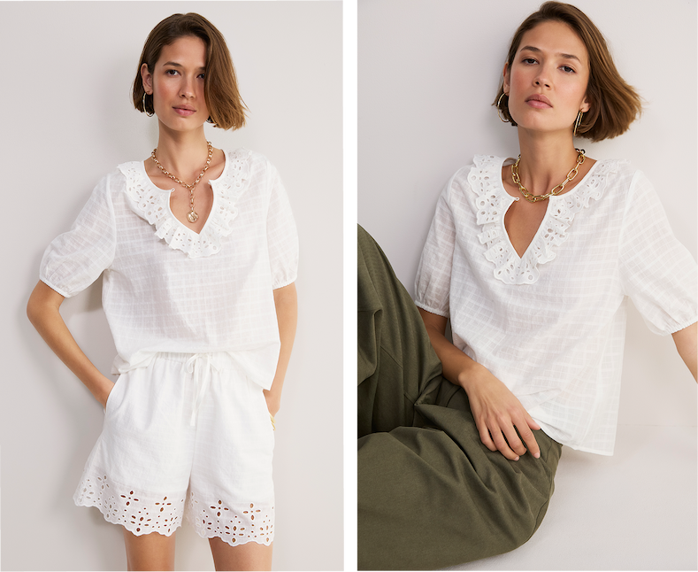 Lucie Broderie Top
