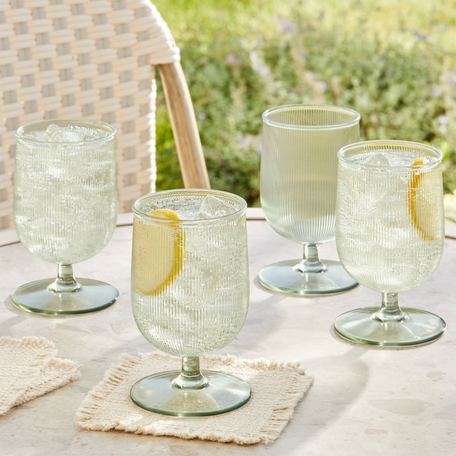 Ribbed Goblet Set