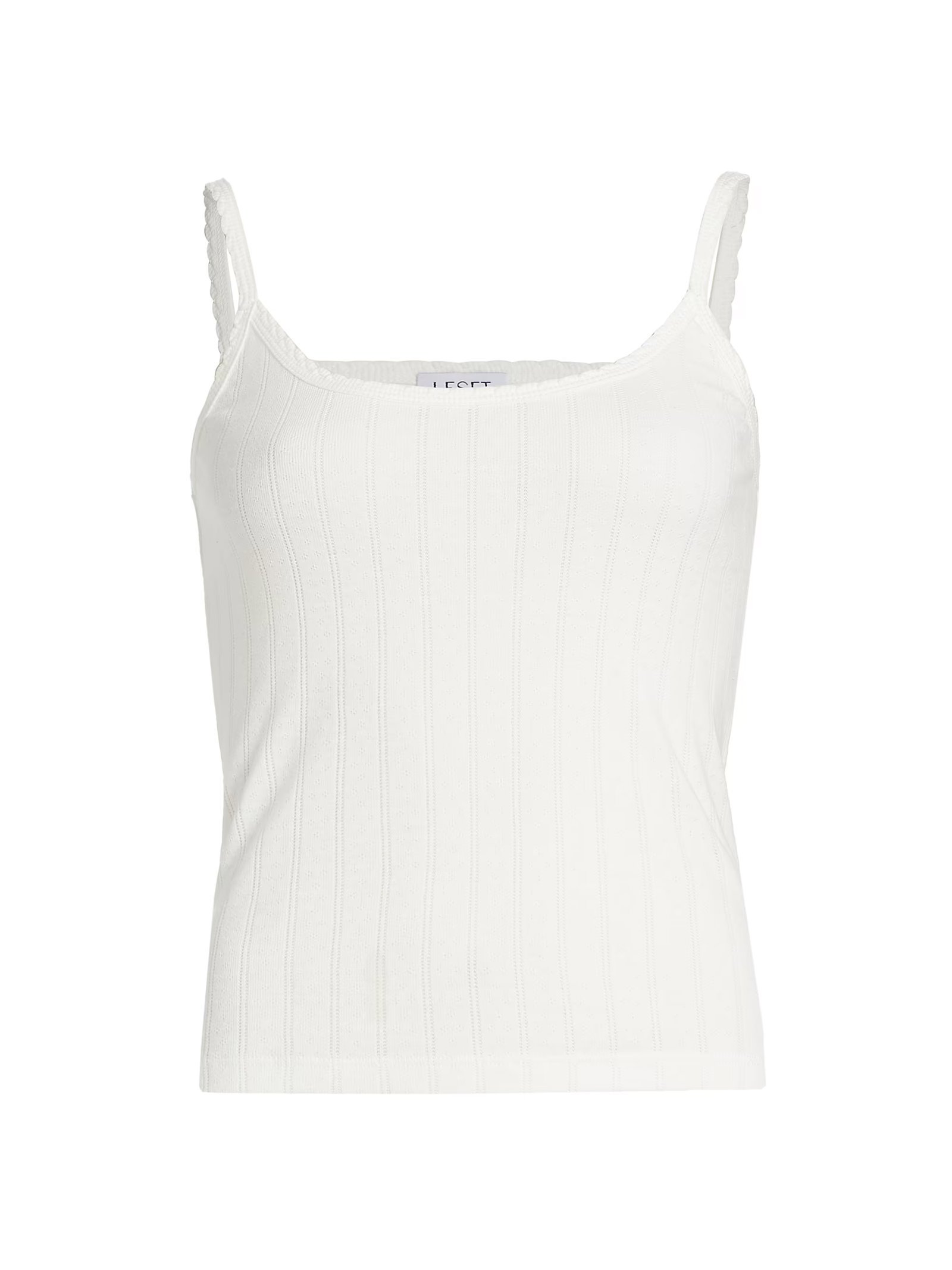 Leset Pointelle-Knit Classic Tank
