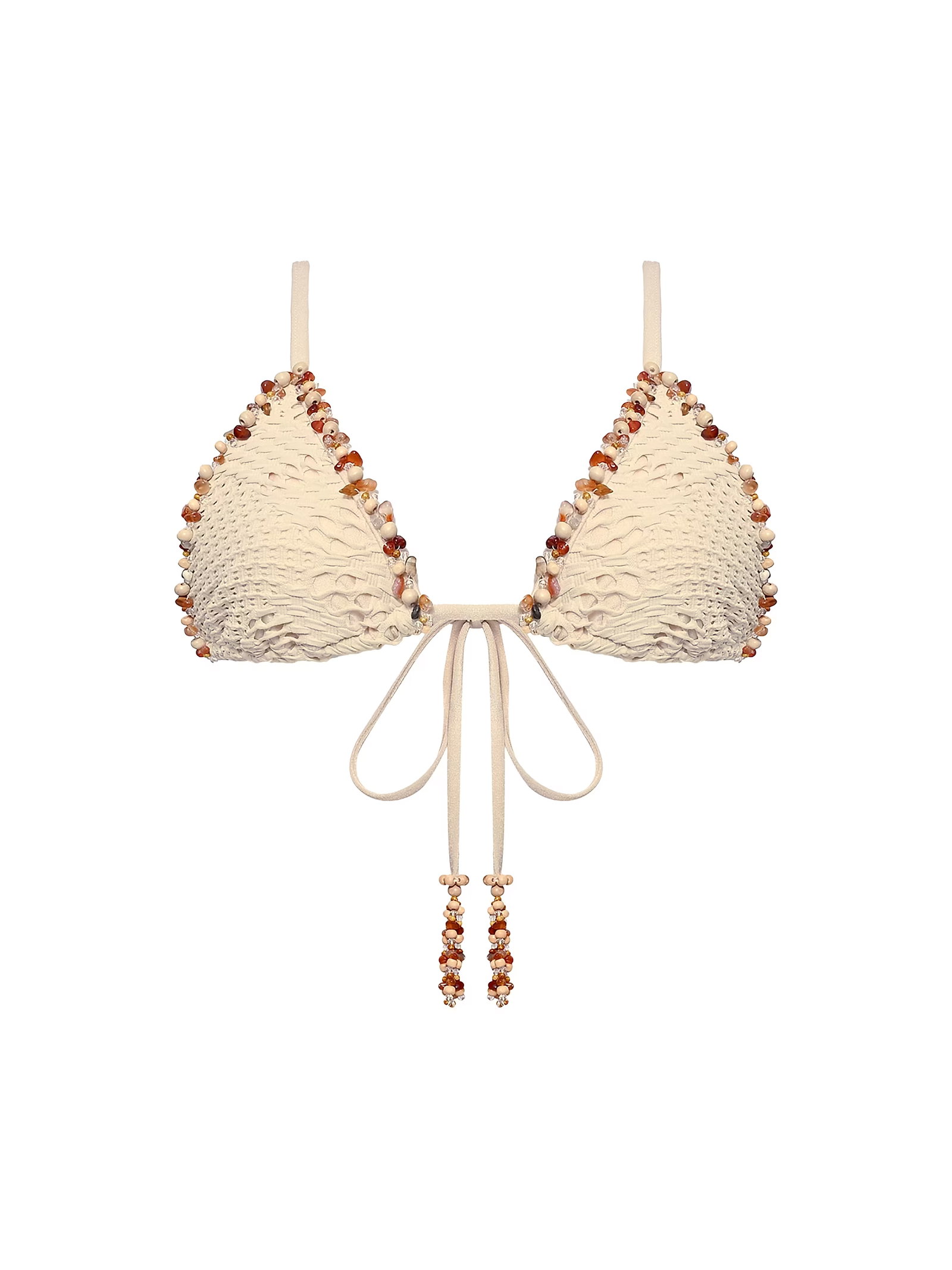 Patbo Beaded Mesh Triangle Bikini Top