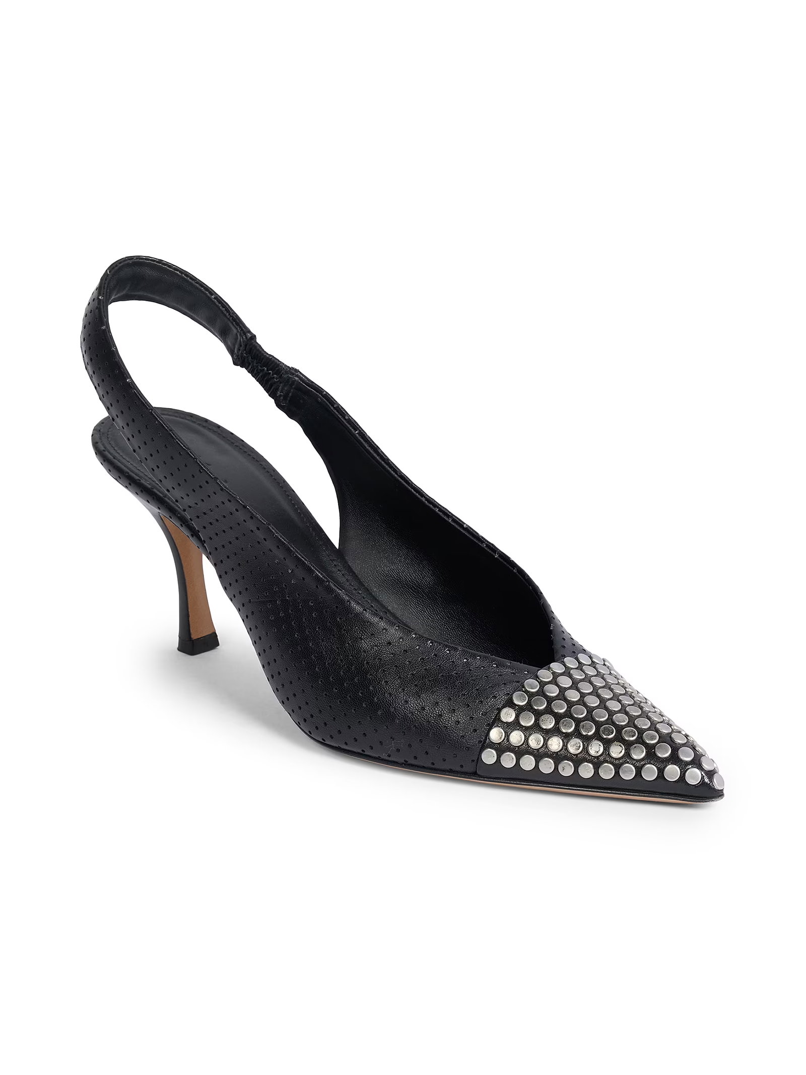Chloé Alba Studded Leather Slingback Pumps