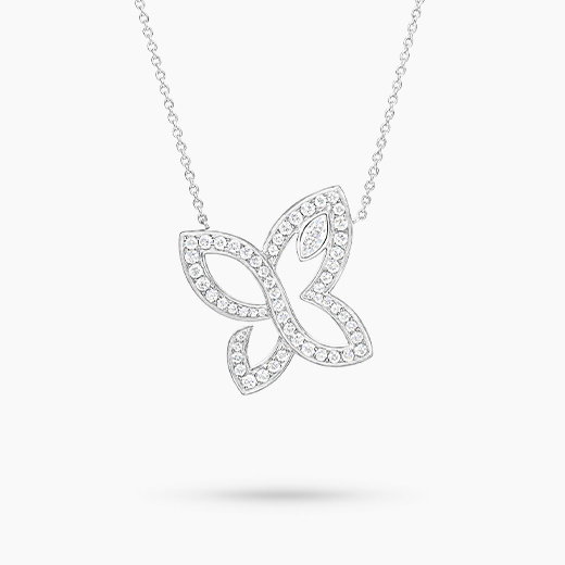 Infinite Lily Cluster Diamond Pendant