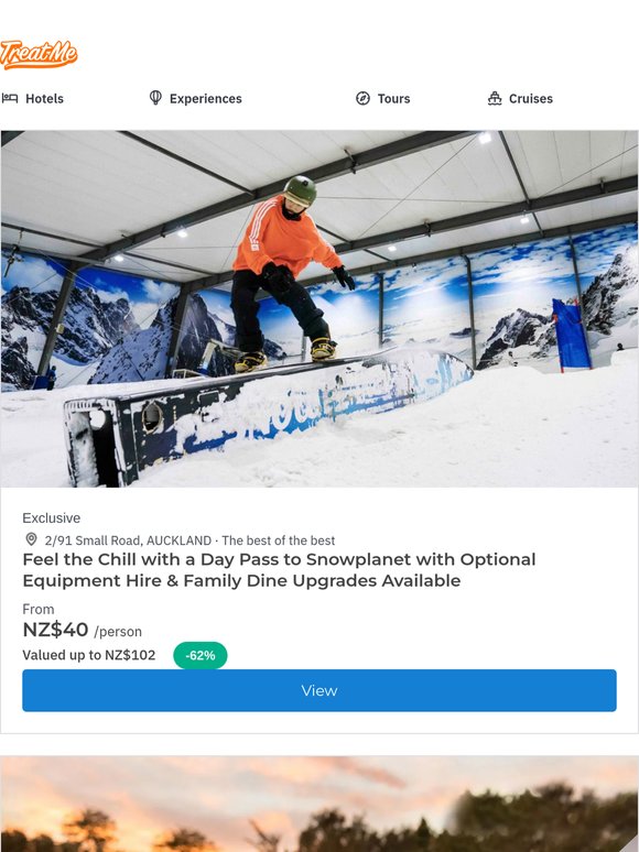 Auckland: Day Pass to Snowplanet w. Equipment Hire Upgrades Available