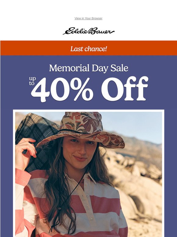 Last Chance: Up To 40% Off Memorial Day Sale