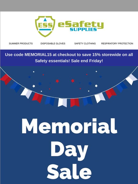 Save 15% Storewide this Memorial Sale! Ends Friday.