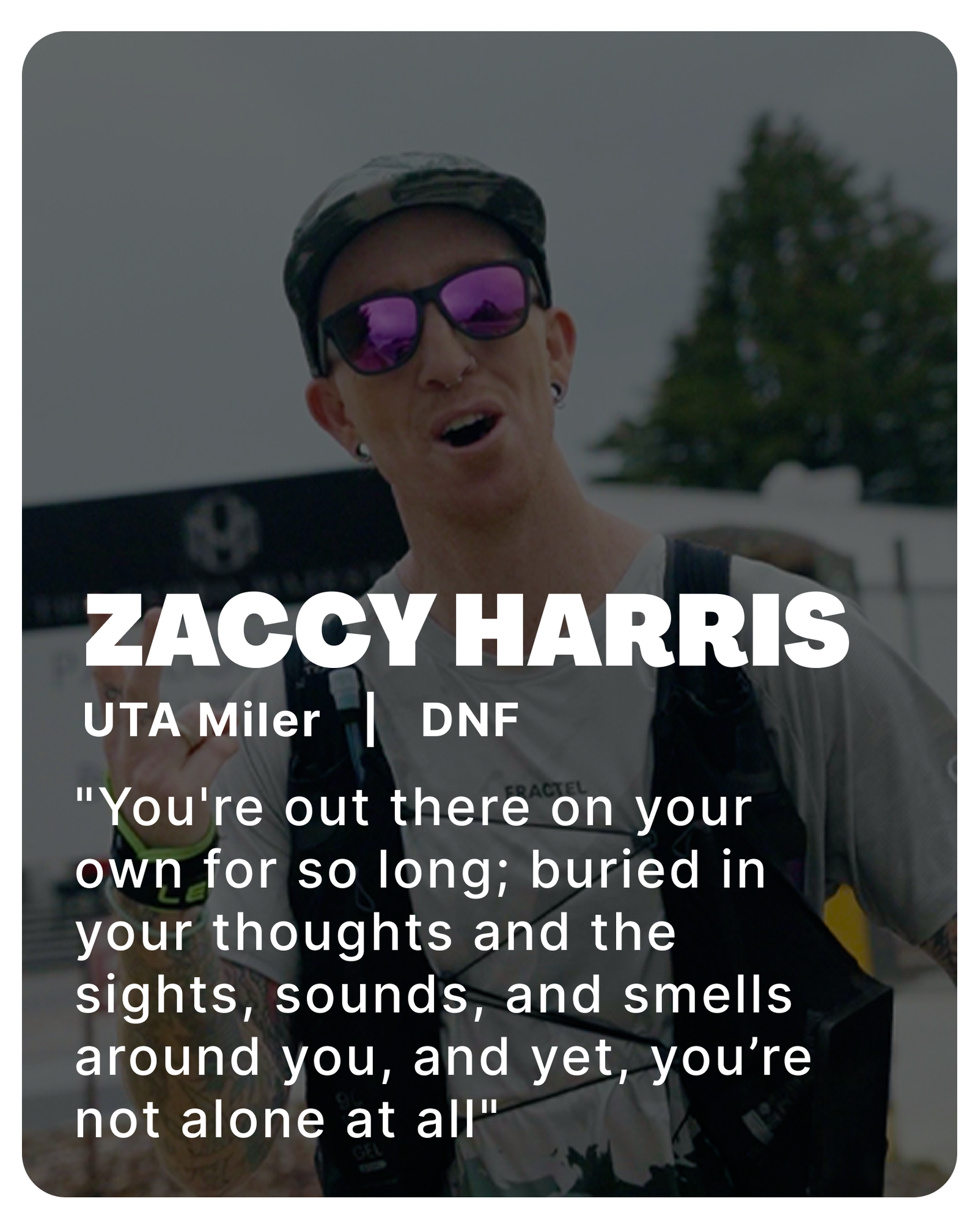 Zaccy Harris UTA Miler DNF