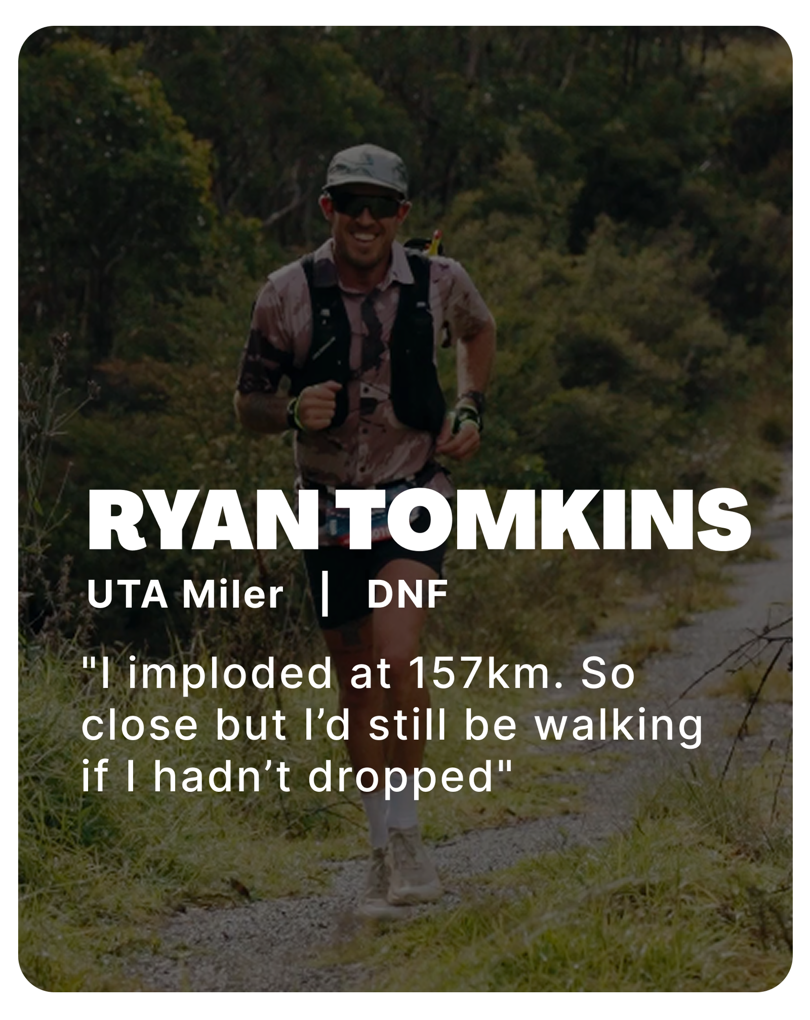Ryan Tomkins UTA Miler DNF