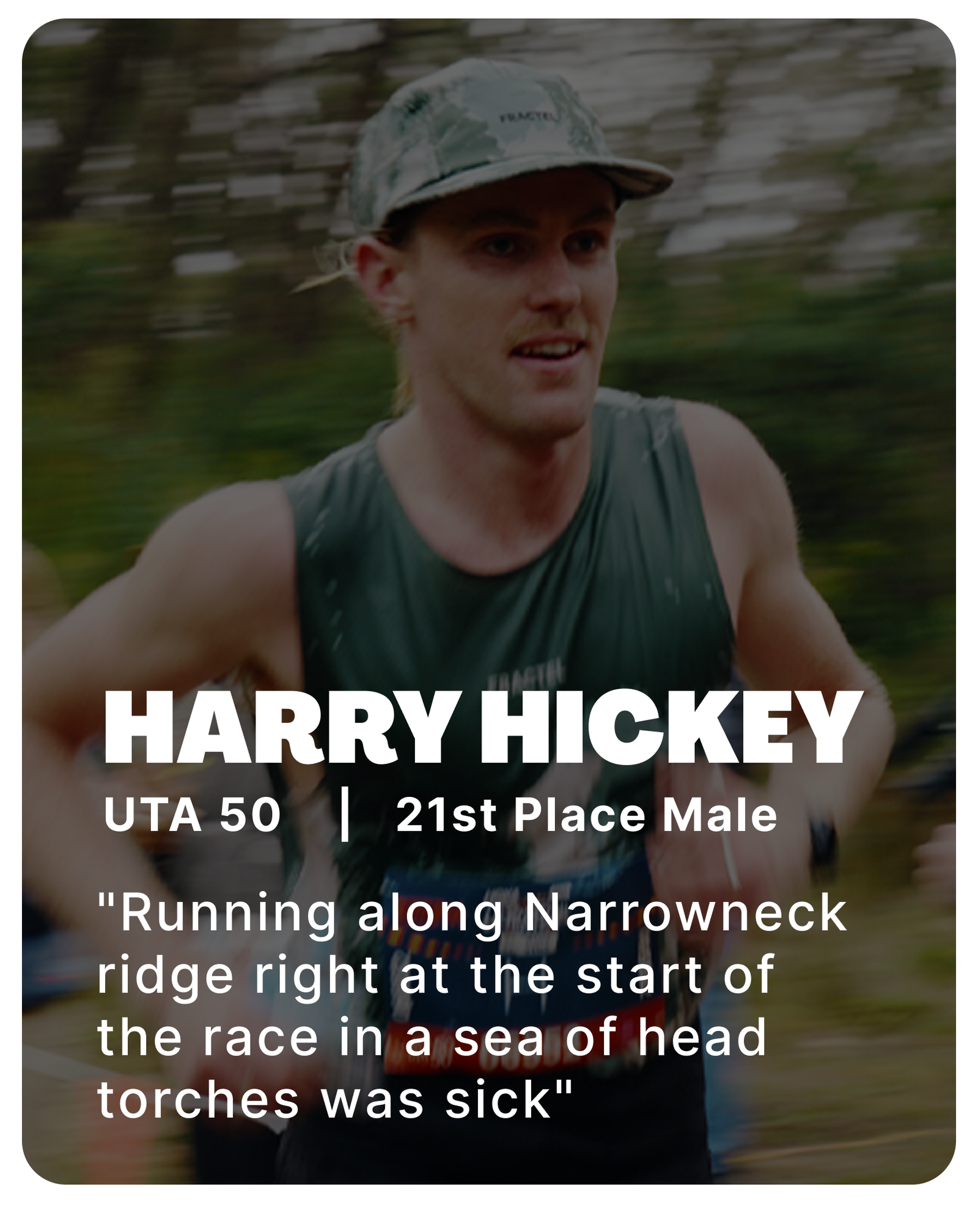 Harry Hickey UTA 50 21st place male