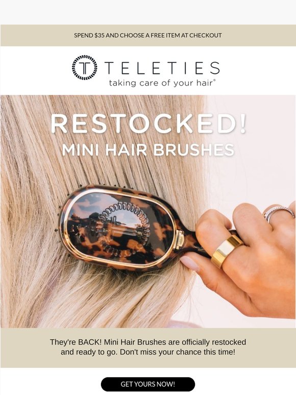 RESTOCKED: Mini Hair Brushes!