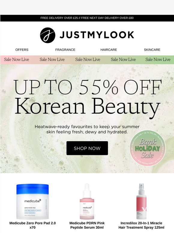 Forecast says, up to 55% OFF K-Beauty 🌟