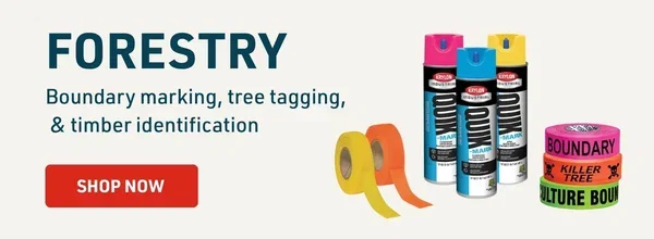 Forestry: boundary marking, tree tagging, and timber identification.