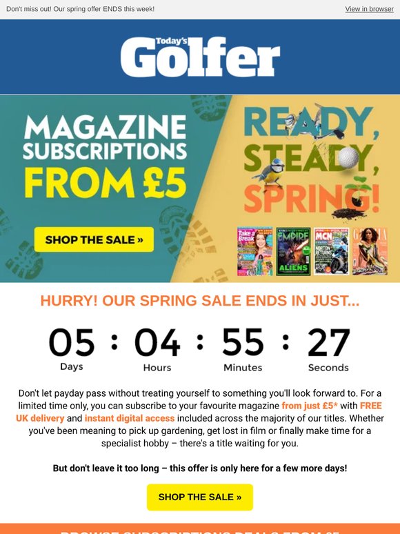 Your best payday yet - Subscriptions from £5