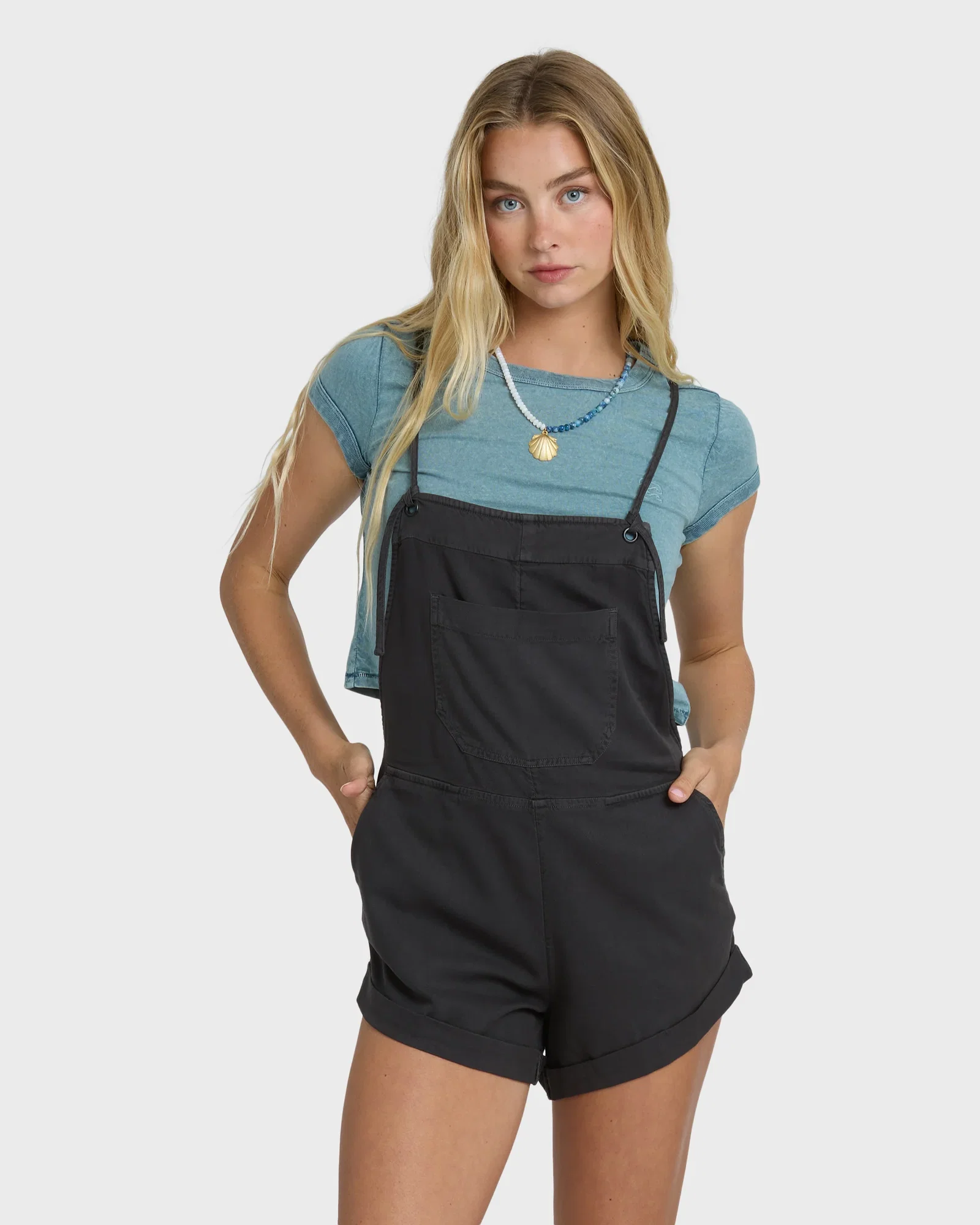 Image of Open Road Yarn-Dyed Overalls - Off Black