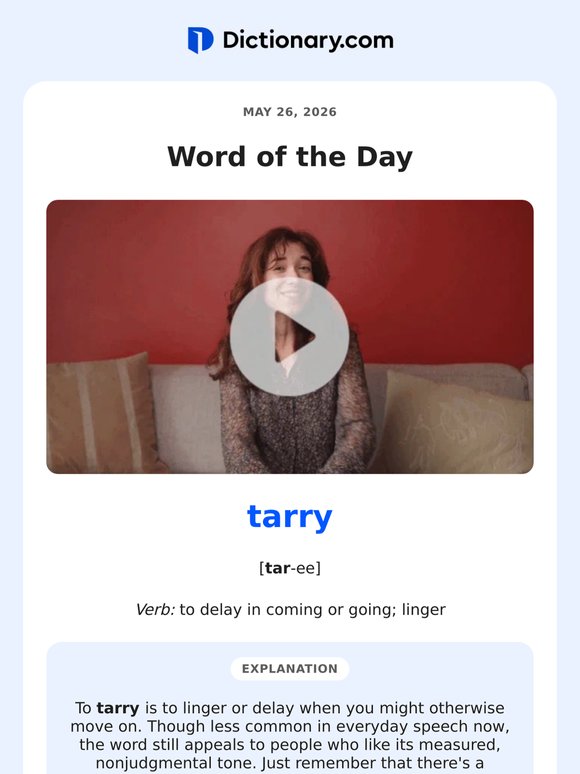 Stick Around for "Tarry"