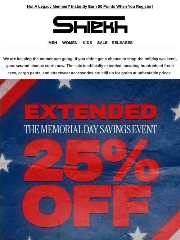 EXTENDED: The Memorial Day Sale isn't over yet! 🚨