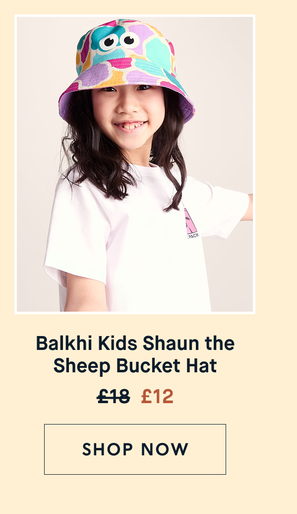 Balkhi Kids Shaun the Sheep Bucket Hat - Pink Cloud Print