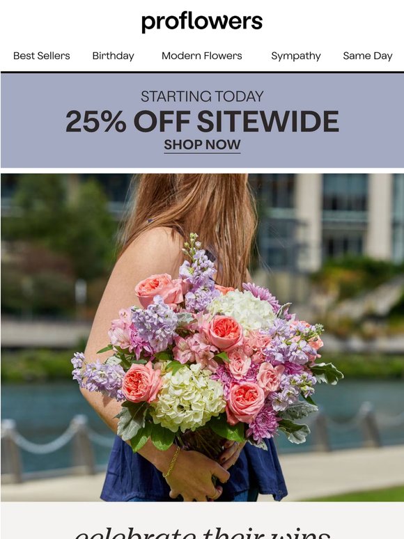 Graduation Flowers! Take 25% Off Today!