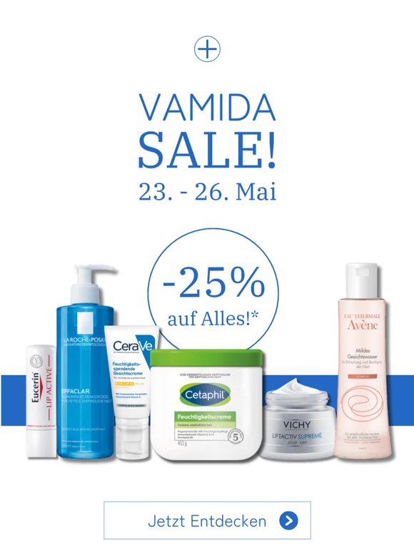 Sale 💙 -25% auf ALLES bei Vamida! Nur noch heute