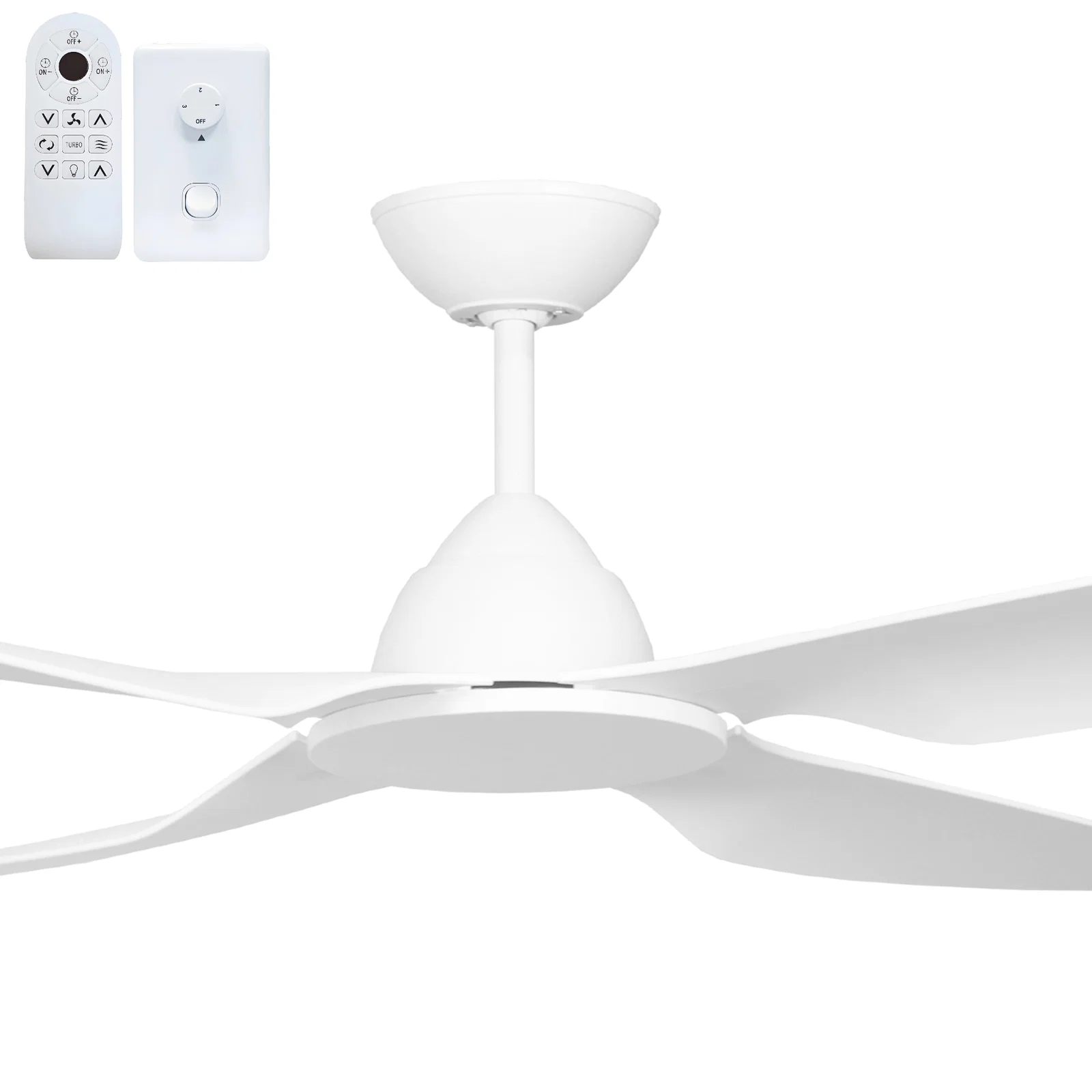 Deka Rondo II 58" DC Ceiling Fan with Remote - White