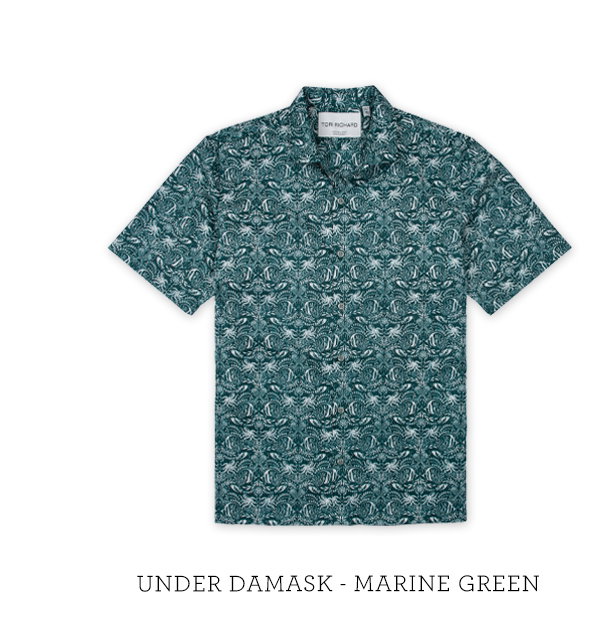 Under Damask - Marine Green