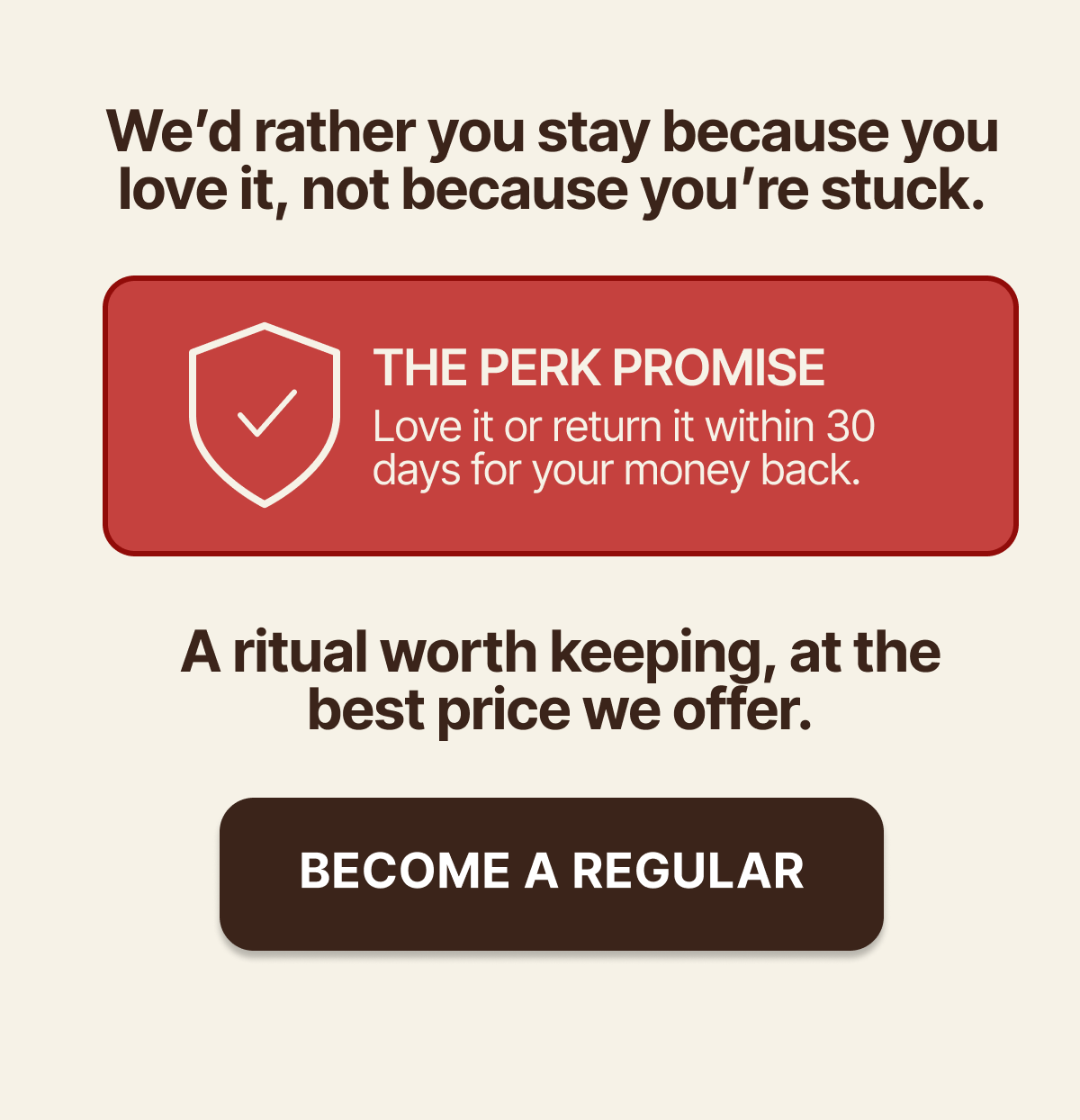 Become a regular