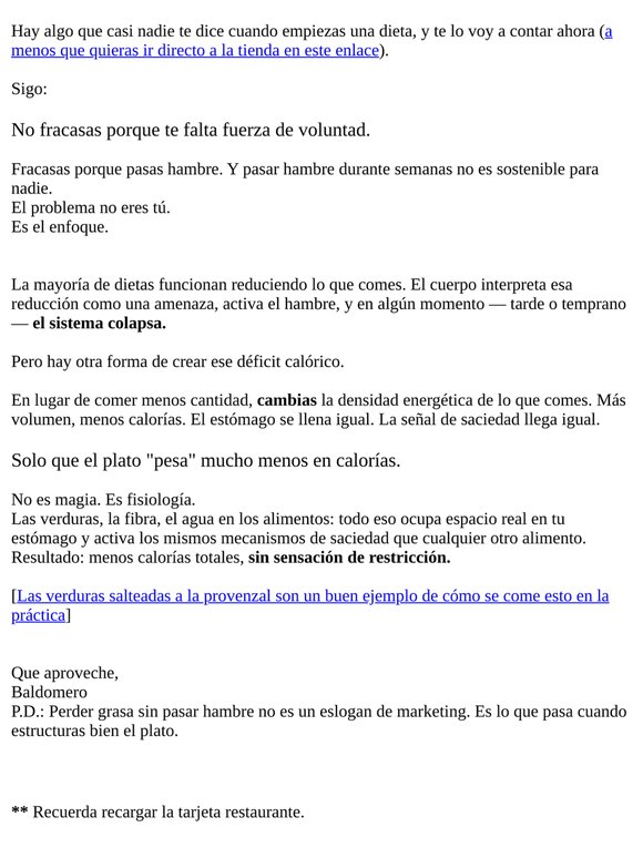 🍽️Déficit calórico sin pasar hambre (sí existe)