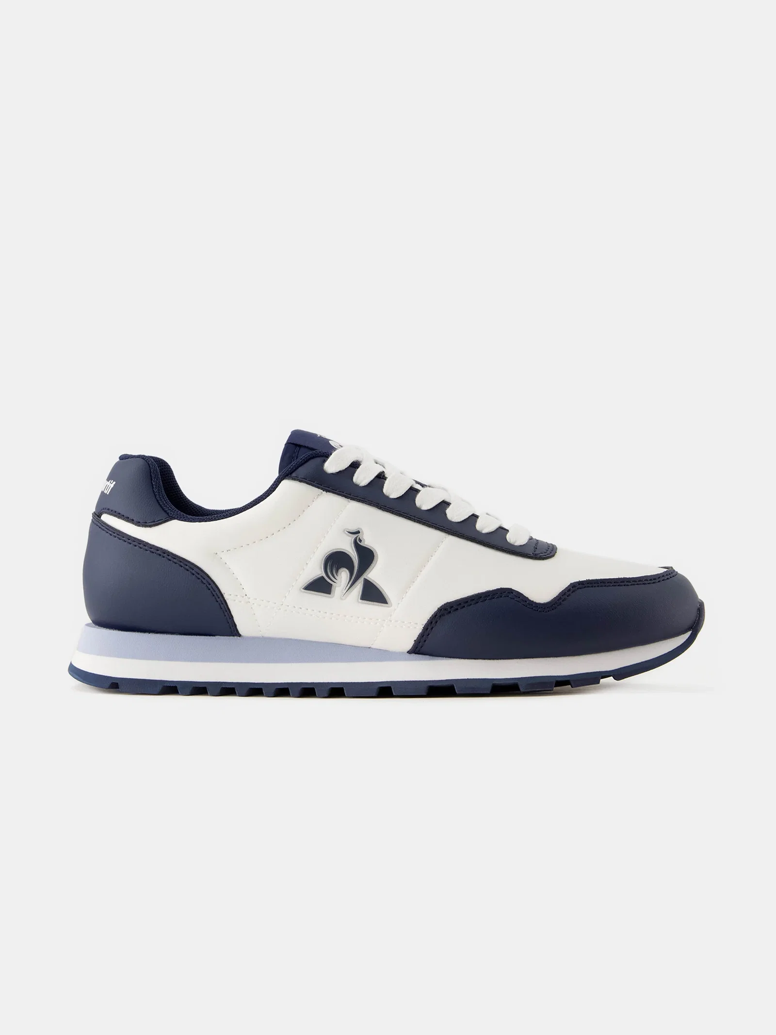 Image of Basket retro-running en textile et cuir Astra
