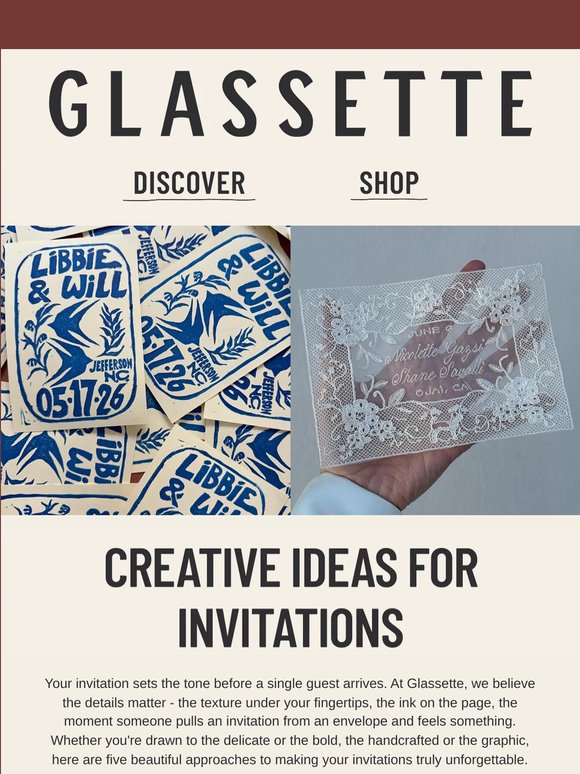 CREATIVE IDEAS FOR INVITATIONS