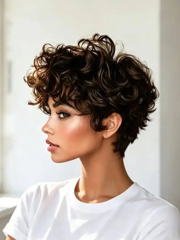 3 Seconds Wear Pixie Cut Wig Human Hair Glueless Short Curly Wig Pre Plucked for Black Women