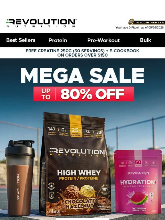 Mega Sale Energy 🏋️‍♂️ FREE Creatine + Hydration Awaits
