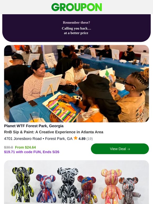 RnB Sip & Paint: A Creative Experience in Atlanta Area - Promo Code savings inside. Check it out.