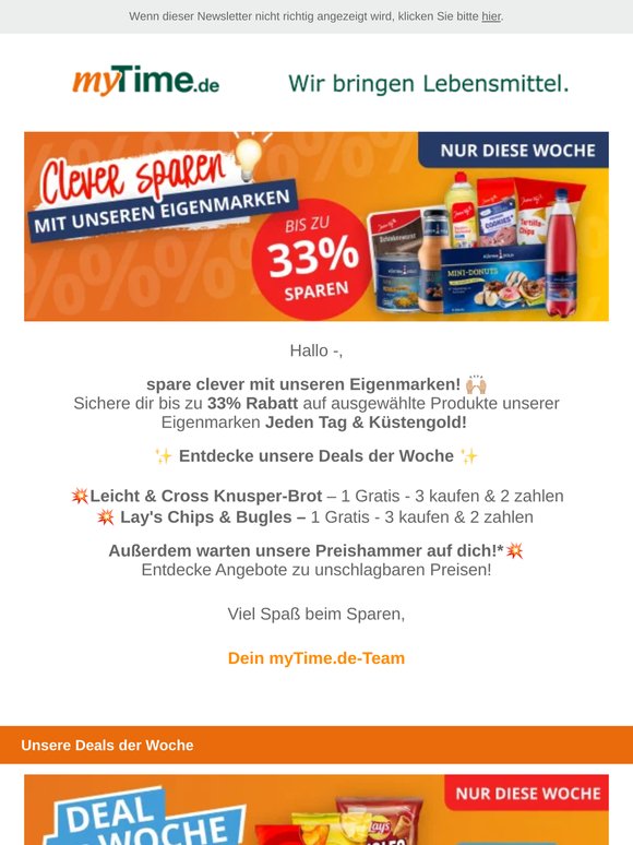 —, spare bis zu 33% auf unsere Eigenmarken! 🙌 // Entdecke außerdem unsere Deals der Woche ✨