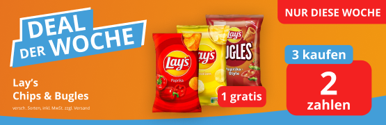 Lay's Chips & Bugles : 1 Gratis - 3 kaufen & 2 zahlen 