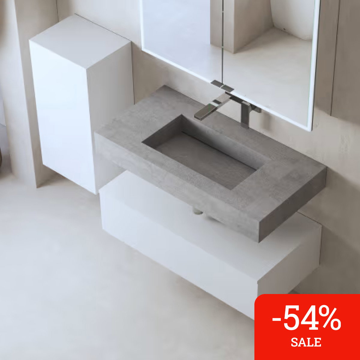 ALLUVION Leto Halbhochschrank 40 x 32 x 80 cm, Anschlag links