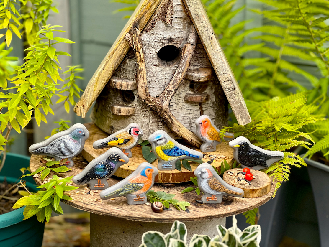Sensory Play Stones - Birds 8pcs