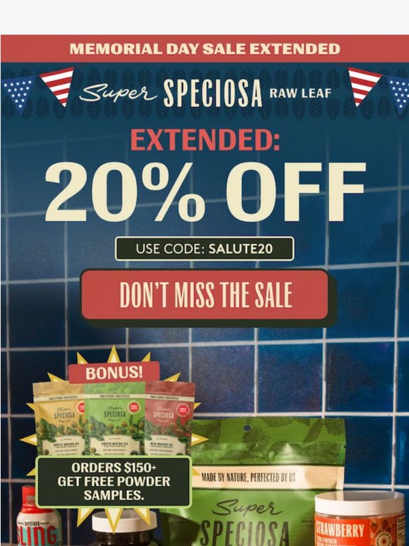 MEMORIAL DAY SALE EXTENDED: Take 20% off & Freebies 🎁🪖