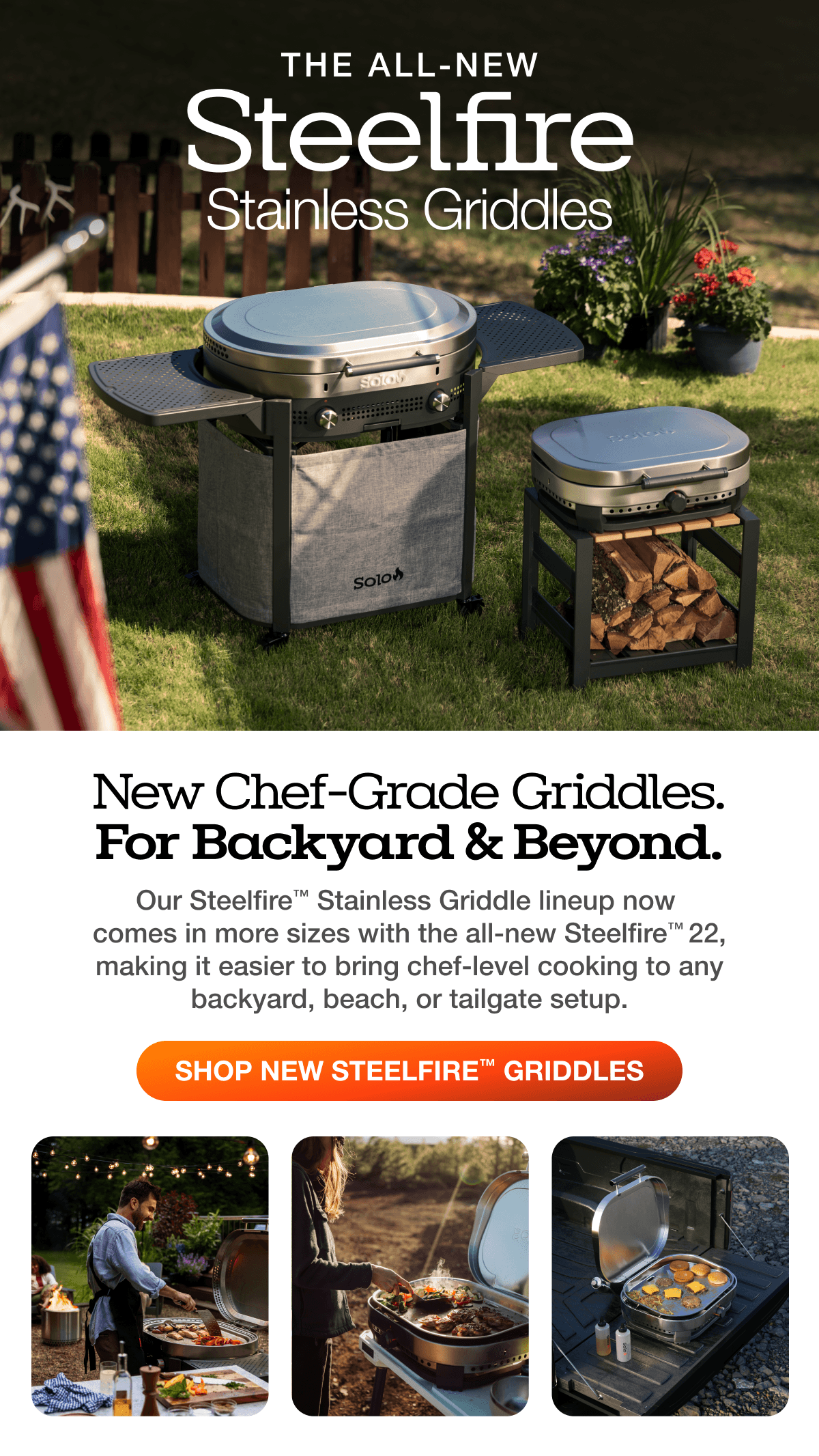 All-New Solo Steelfire™ Stainless Griddles