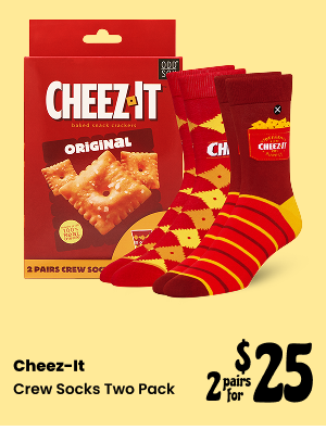 ODDMART Cheez-It Crew Socks 2 Pack