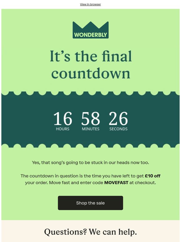 It's your last chance to get £10 off⚡