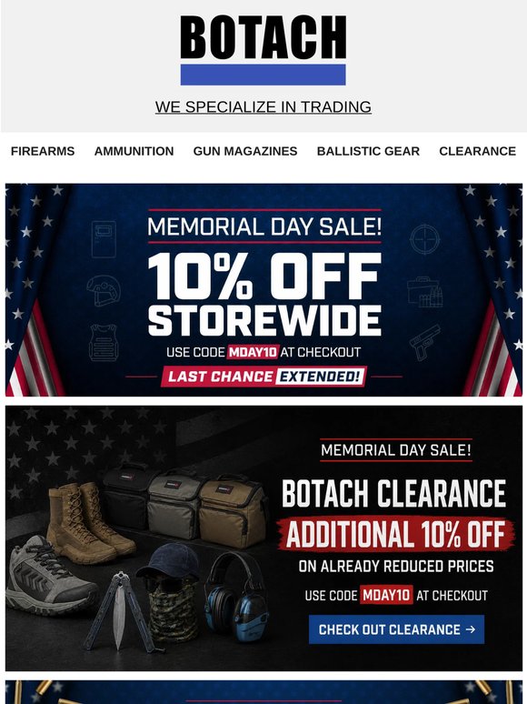 🇺🇸 Last Chance EXTENDED — 10% OFF Storewide Ends Tonight
