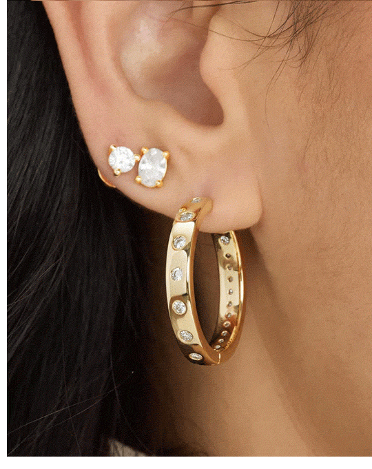 Ashley Infinity Reversible Hoops 1"