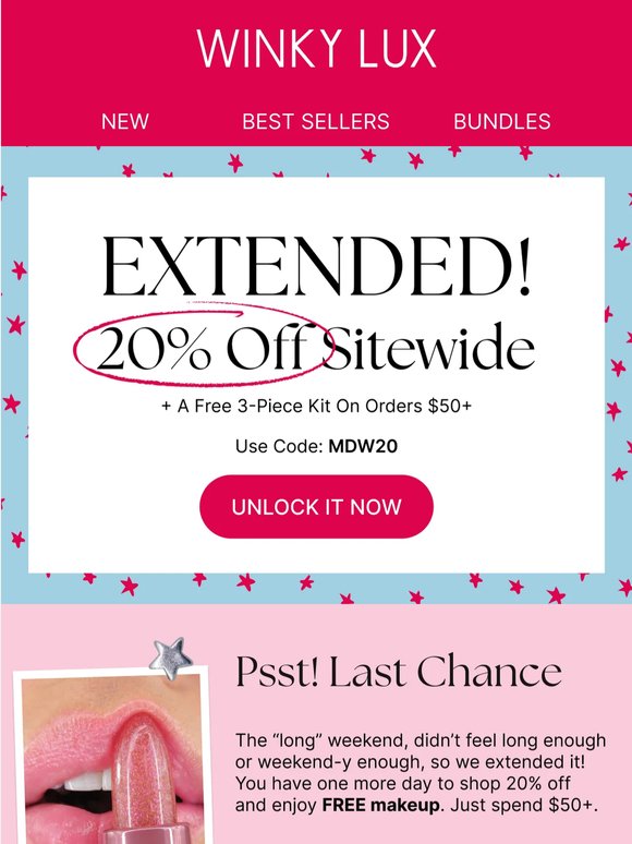EXTENDED! The long weekend wasn’t long enough